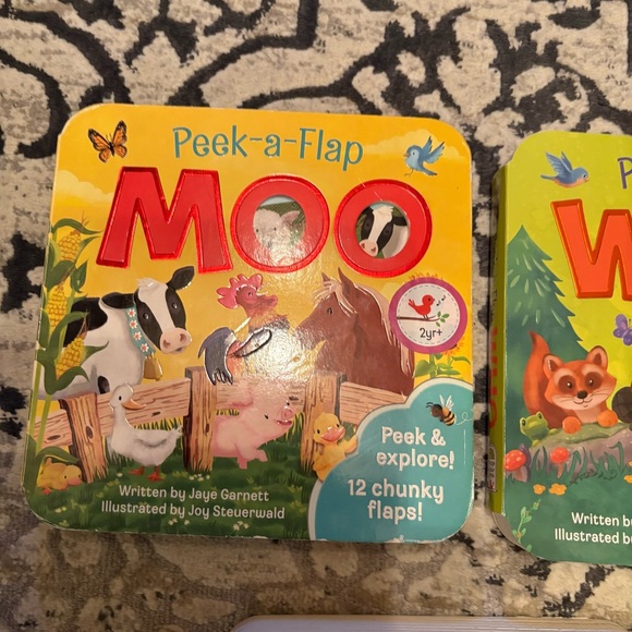 Kids peek-a-flap Book Set - Moo, Who, Dirt - Picture 3 of 6